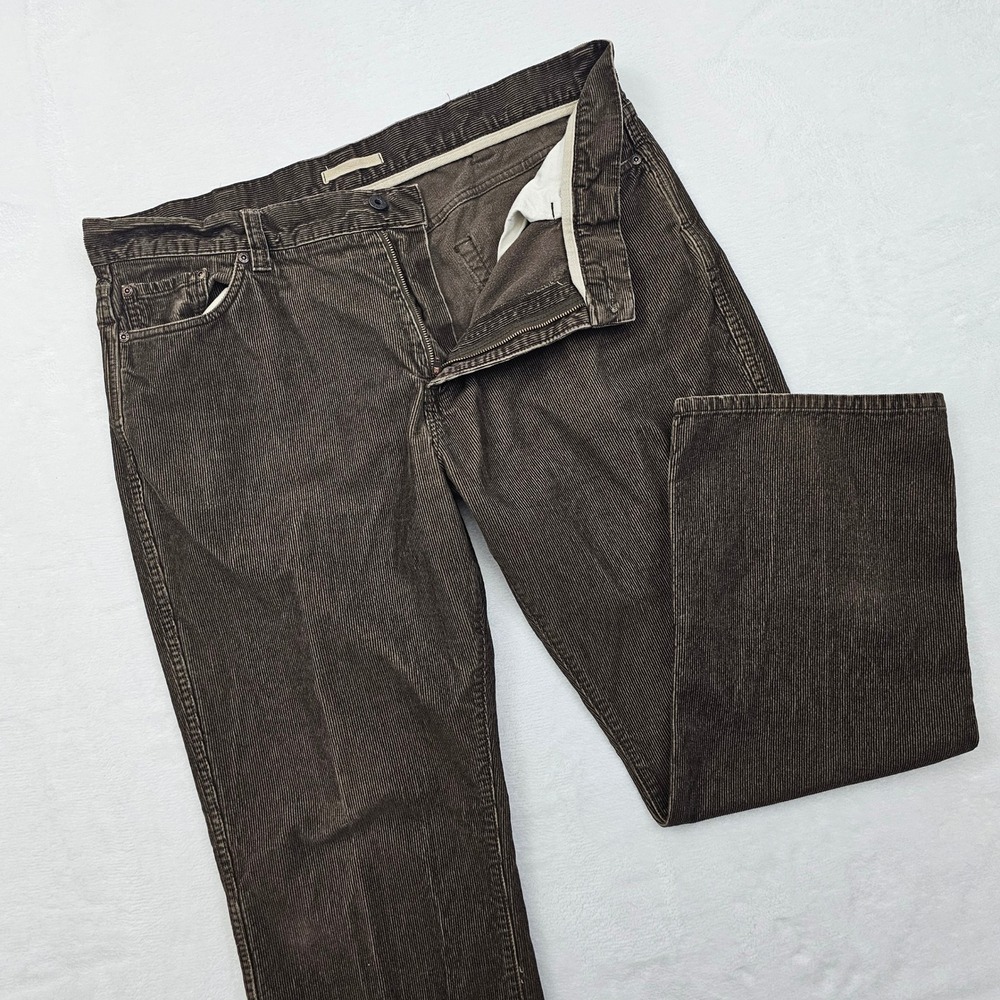 L.L.Bean Corduroy Pants Mens 40W 29L Brown Standard Fit‎ Preppy Academia Ivy